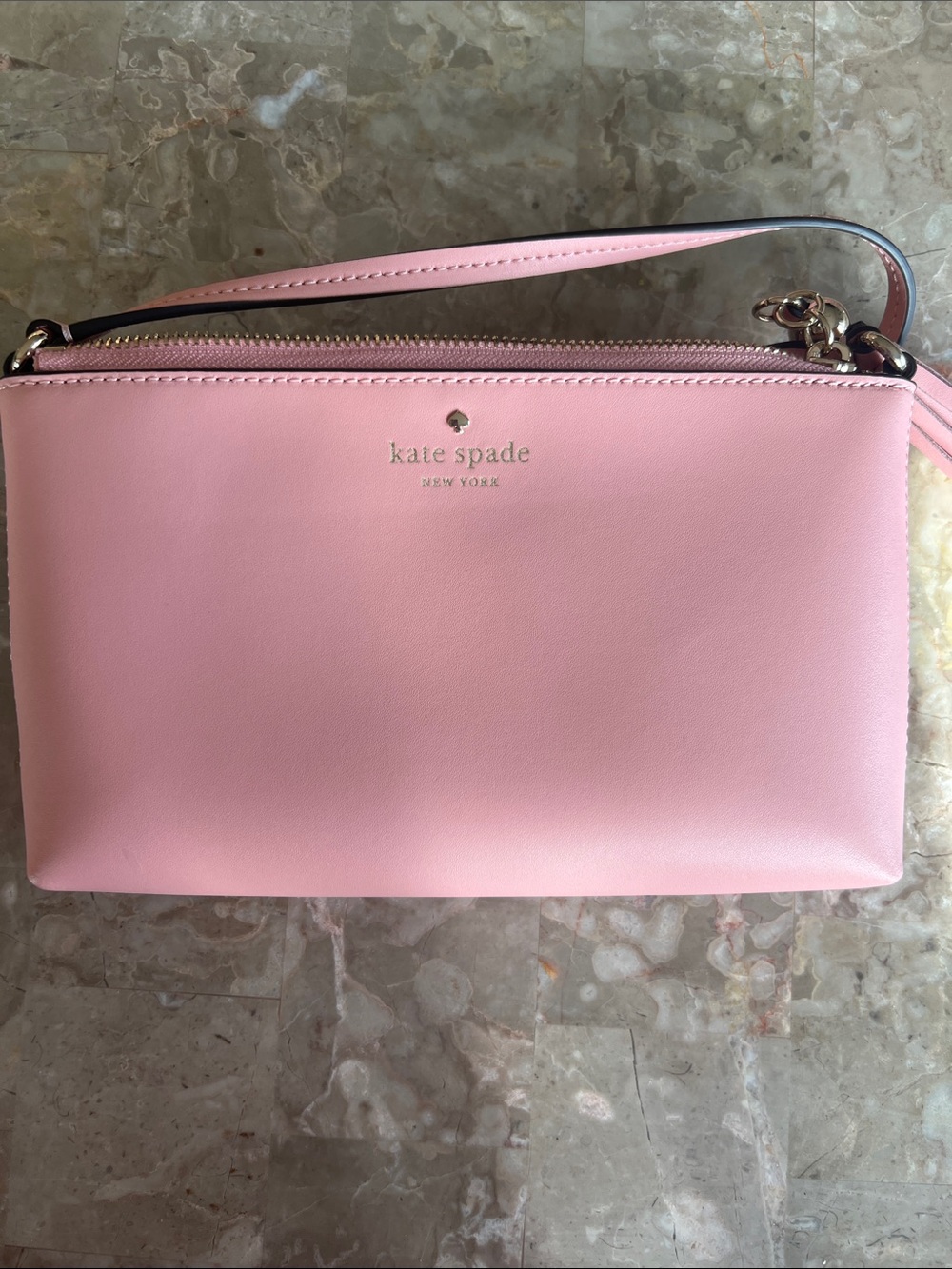 kate spade Pink Leather Crossbody with tassel